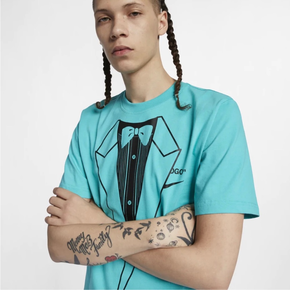 Nike Lab Off White NRG A6 Tuxedo T Shirt Size Medium Style# BQ0827-458